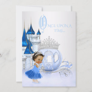 Convites Cinderela Étnica Princesa Era Uma Vez