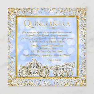 Convites Cinderela Princesa Cavalo Carruagem Quinceanera