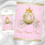 Convites Cinderela Rosa Uma Vez Na Época Princesa Aniversár<br><div class="desc">Cinderela convite de aniversário com carruagem de rico de princesa de ouro em um belo fundo azul de Cinderela e dourado. Essas lindas meninas, qualquer número de Cinderella rosa e ouro, uma vez em um convite de aniversário da princesa do tempo, são facilmente personalizadas para o seu evento simplesmente adicionando...</div>