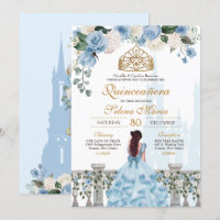 Cinderela Rosas Azul e Princesa Dourada Quinceañer