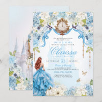 Cinderella Blue Royal Sweet 16 Princesa Aniversári