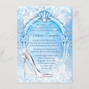 Convites Cinderella Glass Slipper Quinceanera