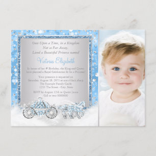 Convites Cinderella Princess Festa de aniversário