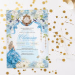 Convites Cinderella Princess Light Blue e Dourado Sweet 16<br><div class="desc">Um sonho de conto de fadas tornou-se realidade. Seu dia especial merece um design de convite muito especial. Dei tanto tempo e me importo em projetar este convite e estou APAIXONADO. Espero que você também esteja! Este convite à Cinderela apresenta tantos toques de luxo perfeitos para a sua bola real....</div>