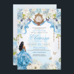 Convites Cinderella Princess Light Blue Royal Sweet 16<br><div class="desc">Um sonho de conto de fadas tornou-se realidade. Seu dia especial merece um design de convite muito especial. Dei tanto tempo e me importo em projetar este convite e estou APAIXONADO. Espero que você também esteja! Este convite à Cinderela apresenta tantos toques de luxo perfeitos para a sua bola real....</div>