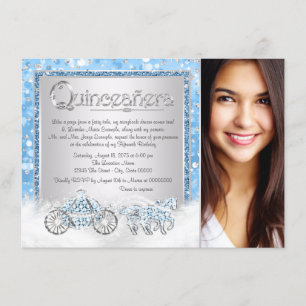 Convites Cinderella Princess Quinceanera