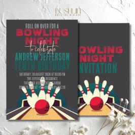 Convites Cinema em boliche Vamos Roll Festa de aniversário