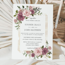 Convites Cinnamon Rosa Blush Floral Greenery Boho Casamento