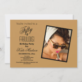 Convites Cinquenta e Dourados e FABULOSOS! Festa de anivers