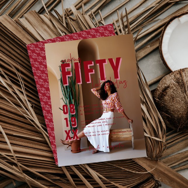Convites Cinquenta e fabuloso | 50.a Festa de aniversário (Criador carregado)