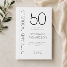 Cinquenta e Fabuloso Aniversário de 50 anos Modern