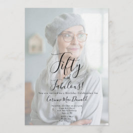 Convites Cinquenta e Fabuloso Foto 50 Anos Festa de Anivers