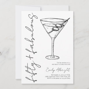 Convites Cinquenta e Fabuloso Linha de Arte de Martini Pret