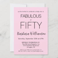 Cinquenta e Fabuloso Rosa Bege Aniversário de 50 a
