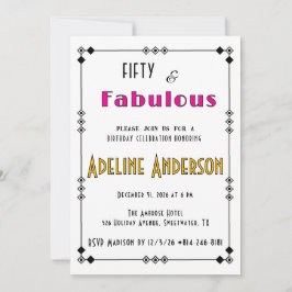 Convites Cinquenta e Fantástico Ouro Preto Deco Rosa  