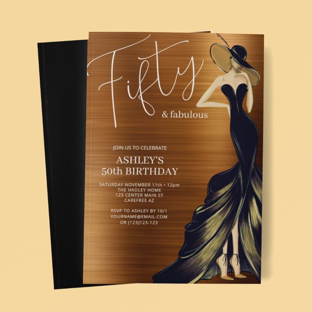 Convites Cinquenta e Fantástico Vestido de Aniversário de 5 (Criador carregado)