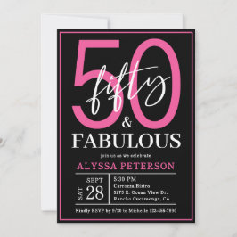 Convites Cinquenta & Fabuloso Roteiro de Aniversário de 50