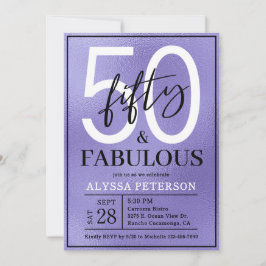 Convites Cinquenta & Fabuloso Roteiro de Aniversário de 50