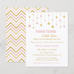 Convites Cintilação cor-de-rosa Dourado da cintilação d