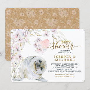 Convites Cinto Aquoso Selo Selo Sexo Chá de fraldas Neutro