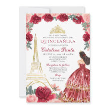 Cinturão Vermelho Rosa Dourado Tiara Paris Quincea
