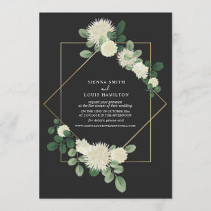 Convites Cinza Botânica Floral Floral Virtual Stream