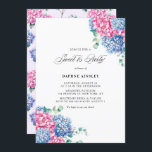 Convites Cinza-d'água, Rosa e Azul, Hydrangeas Doce Dezesse<br><div class="desc">Quadrinhos Cor-de-Água Rosa e Azul Doce 16 Convite | Convite de aniversário personalizável com buquês de hidrocores rosa e azul. Este convite floral é perfeito para aniversários de primavera e jardim. Personalize a parte de trás do convite adicionando uma foto ou qualquer imagem. Itens correspondentes estão disponíveis.</div>