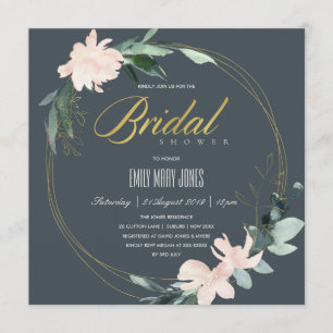 CONVITES CINZA DE CHÁ DE PANELA DE COR DE ÁGUA DE QUADRO FL