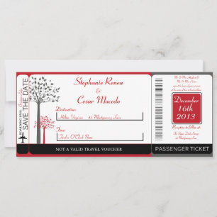 Convites Cinza de inverno/Convite para Casamento de Passage