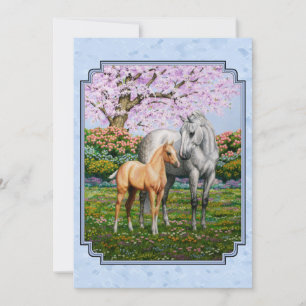 Convites Cinza de maçã Cavalo Trimestre Mare Palomino Foa