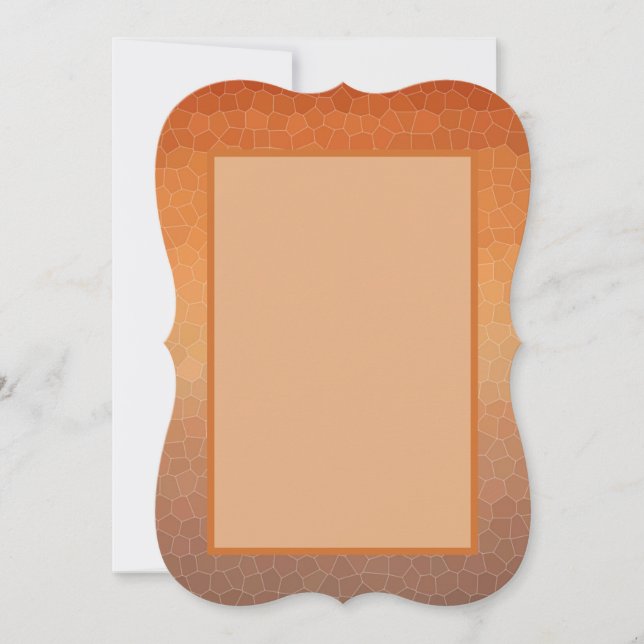 Convites Cinza de Ombre Laranja Torre Mosaico Sunset (Frente)