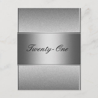 Convites Cinza de prata elegante de metal preto