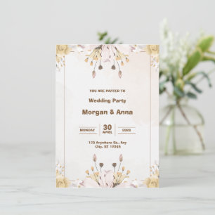 Convites Cinza e Casamento por Aquarela Marrom