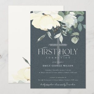 CONVITES CINZA IVORY AQUA FLORAL WHITE PRIMEIRA COMUNICAÇ