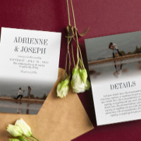 Cinza Lápis Elegante Texto 2 em 1 Casamento Fotogr
