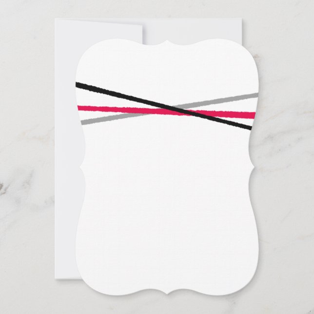 Convites Cinza Mínima Vermelha Negra (Frente)