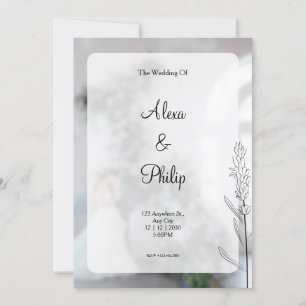 Convites Cinza Modern Wedding