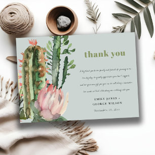 CONVITES CINZA PINK FLORAL CACTI FOLIAGE CASAMENTO OBRIGADO