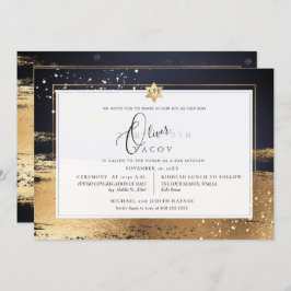 Convites Cinza PixDezines GRAPHITE DOURADA BRUSHSTROKE Mitz