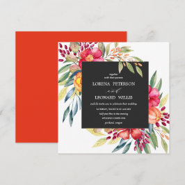 Convites Cinza quadrada russa de elEGANTE moderno pintado