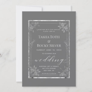 Convites Cinza Sterling Wedding