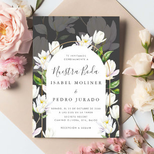 Convites Cinza Watercolor Nuestra Botânica Boda Wedding