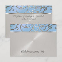 Cinzas de Cinceanera Azul Claro e Silver Filigree