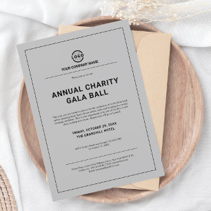 Convites Cinzas de Festas de Eventos Corporativos Personali