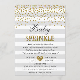 Convites Cinzas e sexo Dourado Revelar bebê borrifar
