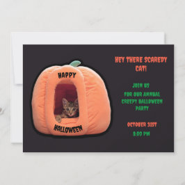 Convites Cinzas escuras e abóboras laranja