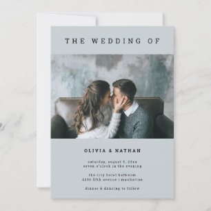 Convites Cinzas modernas e mínimas   Um Casamento Fotográfi