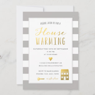 Convites Cinzas - Parte Dourada do Aquecimento Doméstico