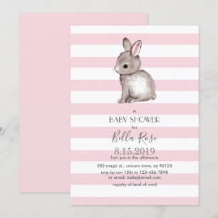 Convites cinzentos cor-de-rosa do chá de fraldas