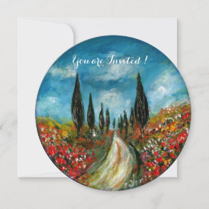 Convites CIPrestes E PAPOULAS NA TOSCANA, vermelho azul